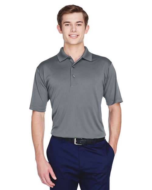 UltraClub 8610 Men's Cool & Dry 8-Star Elite Performance Interlock Polo #color_CHARCOAL