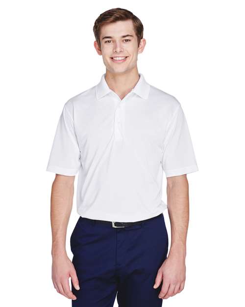 UltraClub 8610 Men's Cool & Dry 8-Star Elite Performance Interlock Polo #color_WHITE