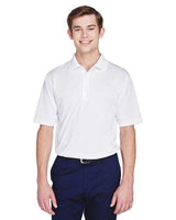 UltraClub 8610 Men's Cool & Dry 8-Star Elite Performance Interlock Polo #color_WHITE