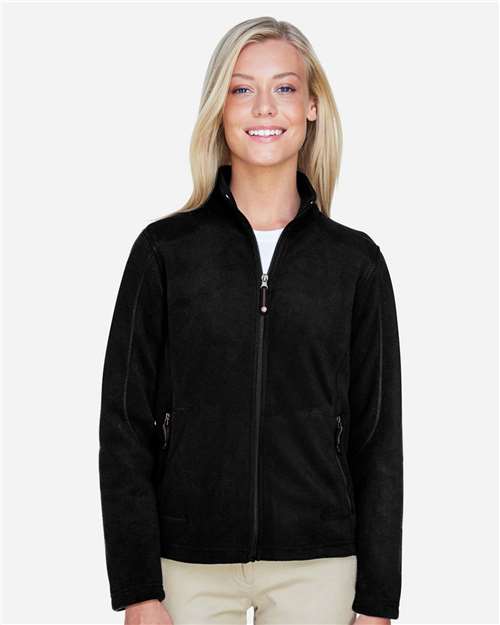North End 78172 Ladies' Voyage Fleece Jacket #color_BLACK
