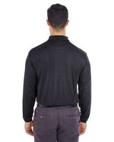 UltraClub 8210LS Adult Cool & Dry Long-Sleeve MeshPiqu Polo #color_BLACK