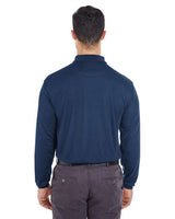 UltraClub 8210LS Adult Cool & Dry Long-Sleeve MeshPiqu Polo #color_NAVY