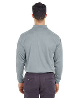 UltraClub 8210LS Adult Cool & Dry Long-Sleeve MeshPiqu Polo #color_SILVER