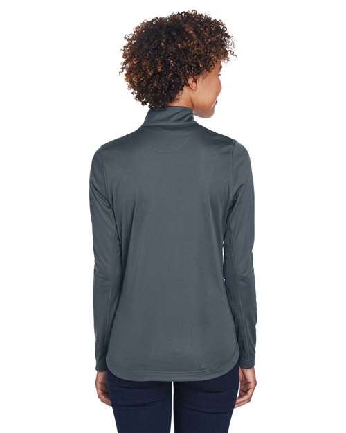 UltraClub 8230L Ladies' Cool & Dry Sport Quarter-Zip Pullover #color_CHARCOAL