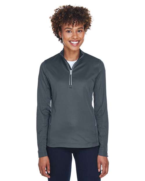 UltraClub 8230L Ladies' Cool & Dry Sport Quarter-Zip Pullover #color_CHARCOAL