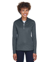UltraClub 8230L Ladies' Cool & Dry Sport Quarter-Zip Pullover #color_CHARCOAL