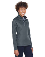 UltraClub 8230L Ladies' Cool & Dry Sport Quarter-Zip Pullover #color_CHARCOAL
