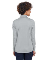 UltraClub 8230L Ladies' Cool & Dry Sport Quarter-Zip Pullover #color_GREY