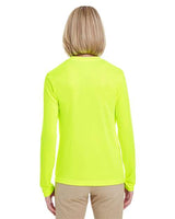 UltraClub 8622W Ladies' Cool & Dry Performance Long-Sleeve Top #color_BRIGHT YELLOW