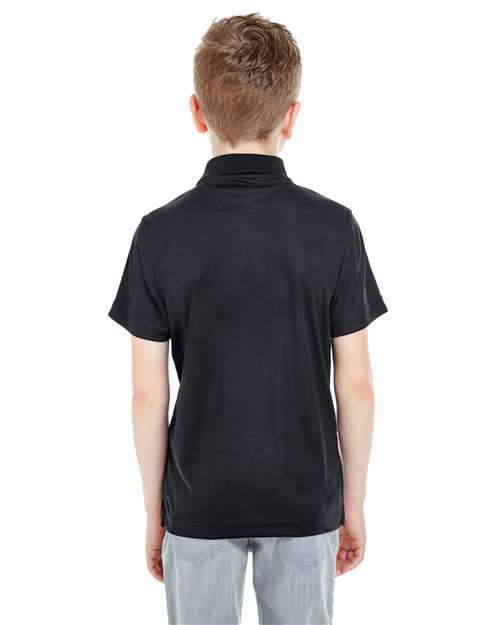 UltraClub 8210Y Youth Cool & Dry Mesh PiquPolo #color_BLACK