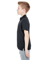UltraClub 8210Y Youth Cool & Dry Mesh PiquPolo #color_BLACK