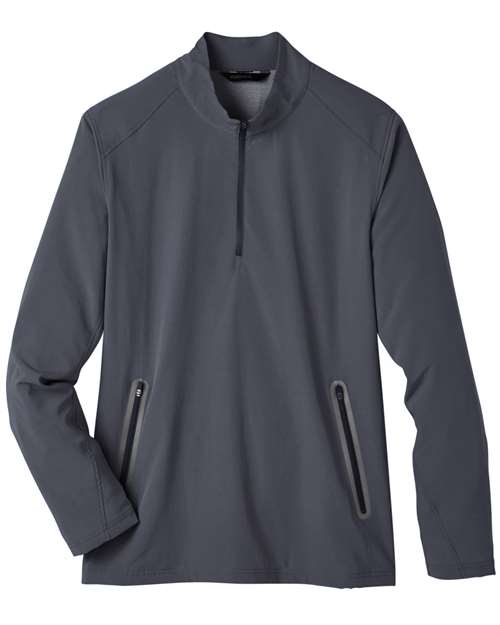 North End NE401 Men's Quest Stretch Quarter-Zip #color_CARBON/ BLACK