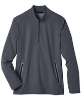 North End NE401 Men's Quest Stretch Quarter-Zip #color_CARBON/ BLACK
