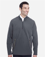 North End NE401 Men's Quest Stretch Quarter-Zip #color_CARBON/ BLACK