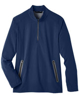 North End NE401 Men's Quest Stretch Quarter-Zip #color_CLASSC NVY/ CRBN