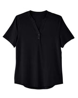 North End NE100W Ladies' Jaq Snap-Up Stretch Performance Polo #color_BLACK