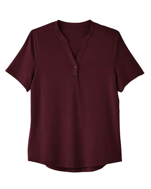 North End NE100W Ladies' Jaq Snap-Up Stretch Performance Polo #color_BURGUNDY