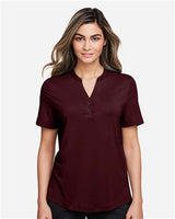 North End NE100W Ladies' Jaq Snap-Up Stretch Performance Polo #color_BURGUNDY