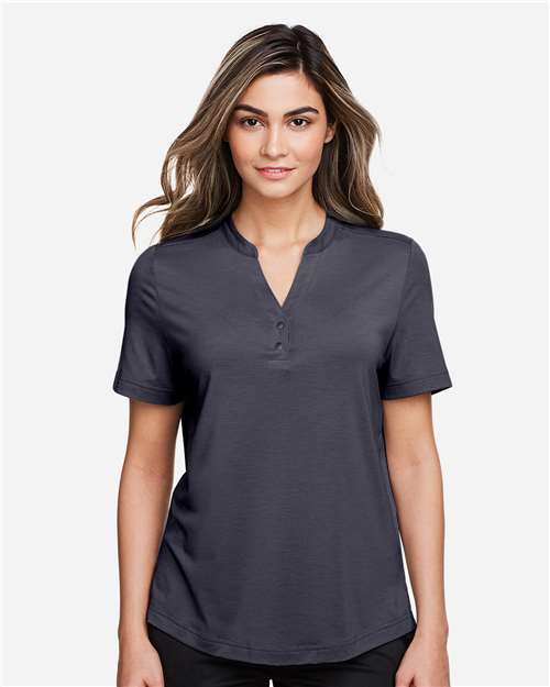 North End NE100W Ladies' Jaq Snap-Up Stretch Performance Polo #color_CARBON