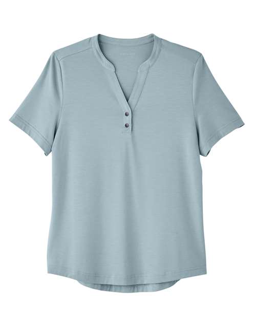 North End NE100W Ladies' Jaq Snap-Up Stretch Performance Polo #color_OPAL BLUE