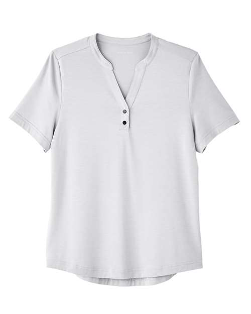 North End NE100W Ladies' Jaq Snap-Up Stretch Performance Polo #color_PLATINUM