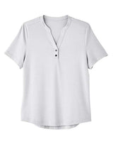 North End NE100W Ladies' Jaq Snap-Up Stretch Performance Polo #color_PLATINUM