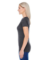 Threadfast Apparel 202A Ladies' Triblend Short-Sleeve T-Shirt #color_BLACK TRIBLEND