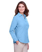 UltraClub UC500W Ladies' Bradley Performance Woven Shirt #color_COLUMBIA BLUE