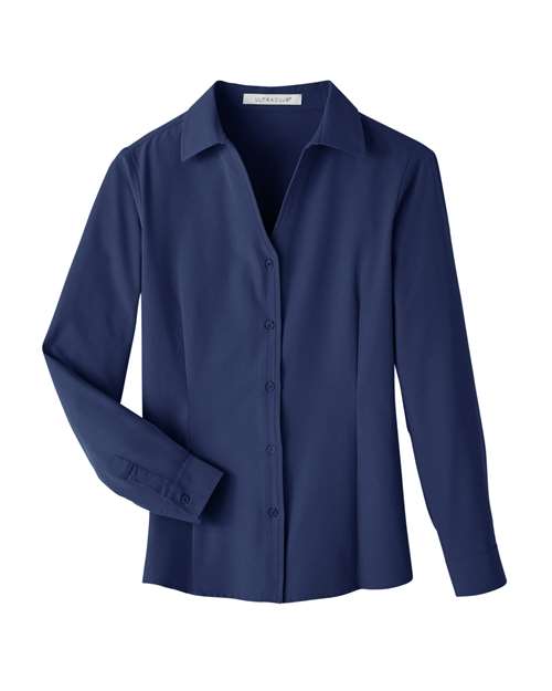UltraClub UC500W Ladies' Bradley Performance Woven Shirt #color_NAVY