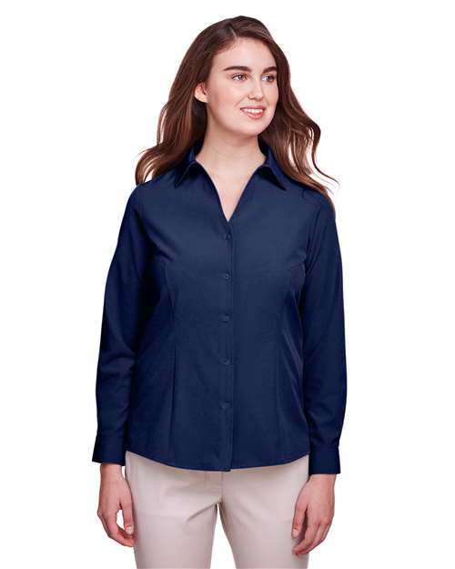 UltraClub UC500W Ladies' Bradley Performance Woven Shirt #color_NAVY