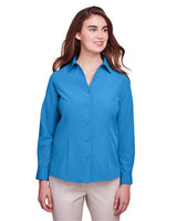 UltraClub UC500W Ladies' Bradley Performance Woven Shirt #color_PACIFIC BLUE