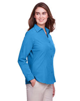 UltraClub UC500W Ladies' Bradley Performance Woven Shirt #color_PACIFIC BLUE