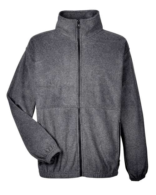 UltraClub 8485 Men's Iceberg Fleece Full-Zip Jacket #color_CHARCOAL