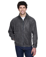 UltraClub 8485 Men's Iceberg Fleece Full-Zip Jacket #color_CHARCOAL