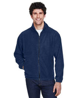 UltraClub 8485 Men's Iceberg Fleece Full-Zip Jacket #color_NAVY