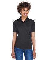 UltraClub 8610L Ladies' Cool & Dry 8-Star Elite Performance Interlock Polo #color_BLACK