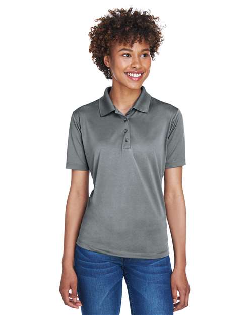 UltraClub 8610L Ladies' Cool & Dry 8-Star Elite Performance Interlock Polo #color_CHARCOAL