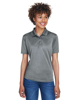 UltraClub 8610L Ladies' Cool & Dry 8-Star Elite Performance Interlock Polo #color_CHARCOAL