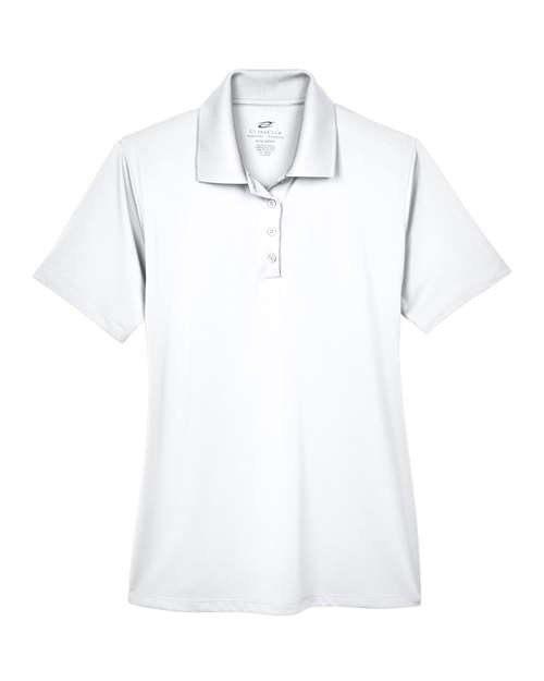 UltraClub 8610L Ladies' Cool & Dry 8-Star Elite Performance Interlock Polo #color_WHITE