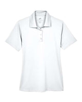 UltraClub 8610L Ladies' Cool & Dry 8-Star Elite Performance Interlock Polo #color_WHITE