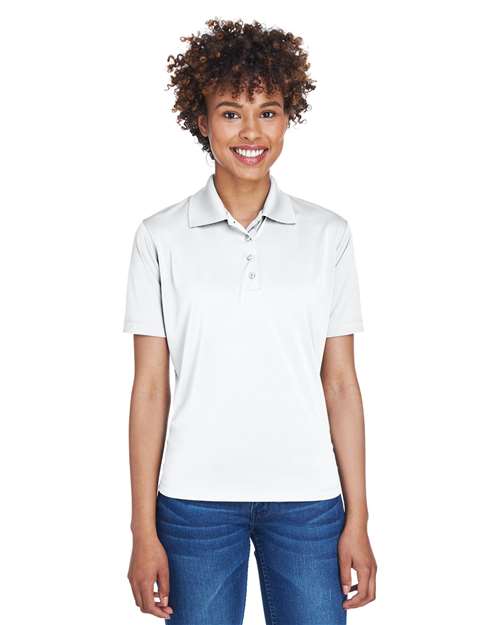 UltraClub 8610L Ladies' Cool & Dry 8-Star Elite Performance Interlock Polo #color_WHITE