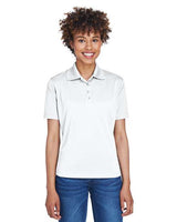 UltraClub 8610L Ladies' Cool & Dry 8-Star Elite Performance Interlock Polo #color_WHITE