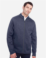 North End NE712 Men's Flux 2.0 Full-Zip Jacket #color_CLSC NVY HT/ CRB
