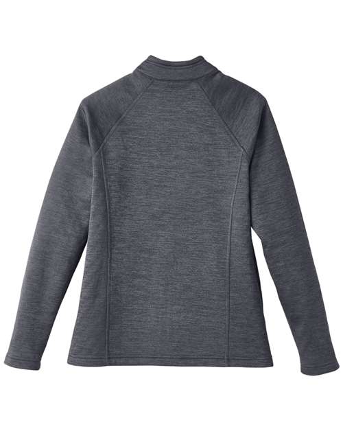 North End NE712W Ladies Flux 2.0 Full-Zip Jacket #color_CARBON HTHR/ BLK