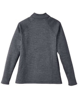 North End NE712W Ladies Flux 2.0 Full-Zip Jacket #color_CARBON HTHR/ BLK