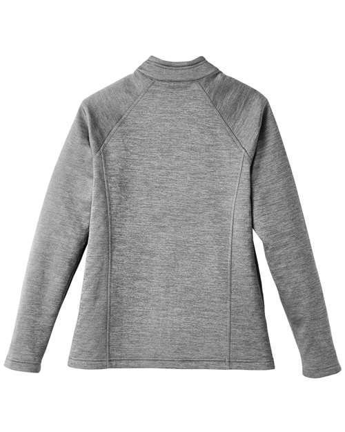 North End NE712W Ladies Flux 2.0 Full-Zip Jacket #color_LT HTHR/ CARBON
