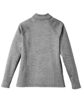 North End NE712W Ladies Flux 2.0 Full-Zip Jacket #color_LT HTHR/ CARBON