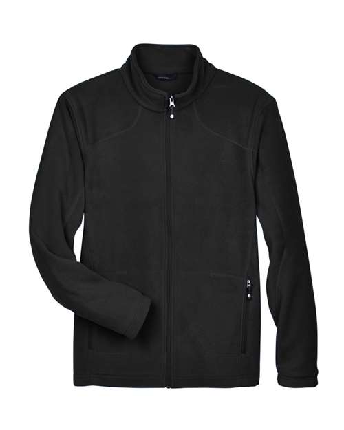 North End 88172 Men's Voyage Fleece Jacket #color_BLACK