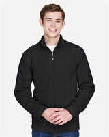 North End 88172 Men's Voyage Fleece Jacket #color_BLACK