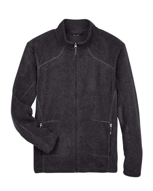 North End 88172 Men's Voyage Fleece Jacket #color_HEATHER CHARCOAL
